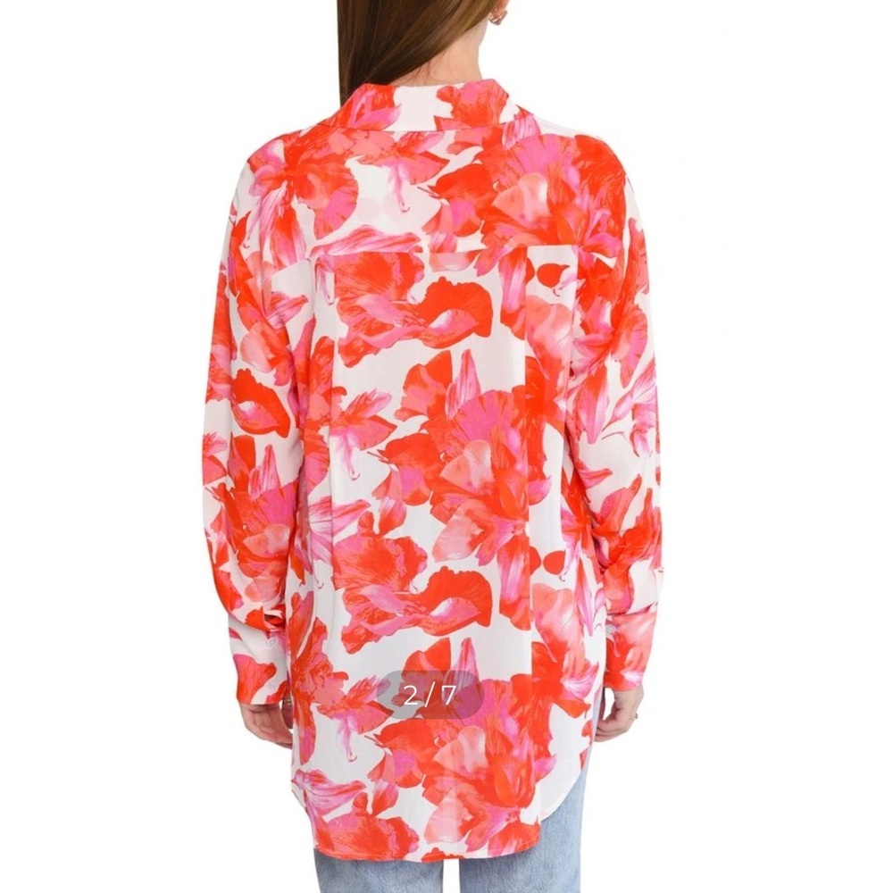WAYF Brielle Oversized Button Front Shirt. XS (oversized) - Picture 2 of 7
